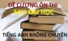 Đề cương ôn thi cao học môn tiếng Anh không chuyên